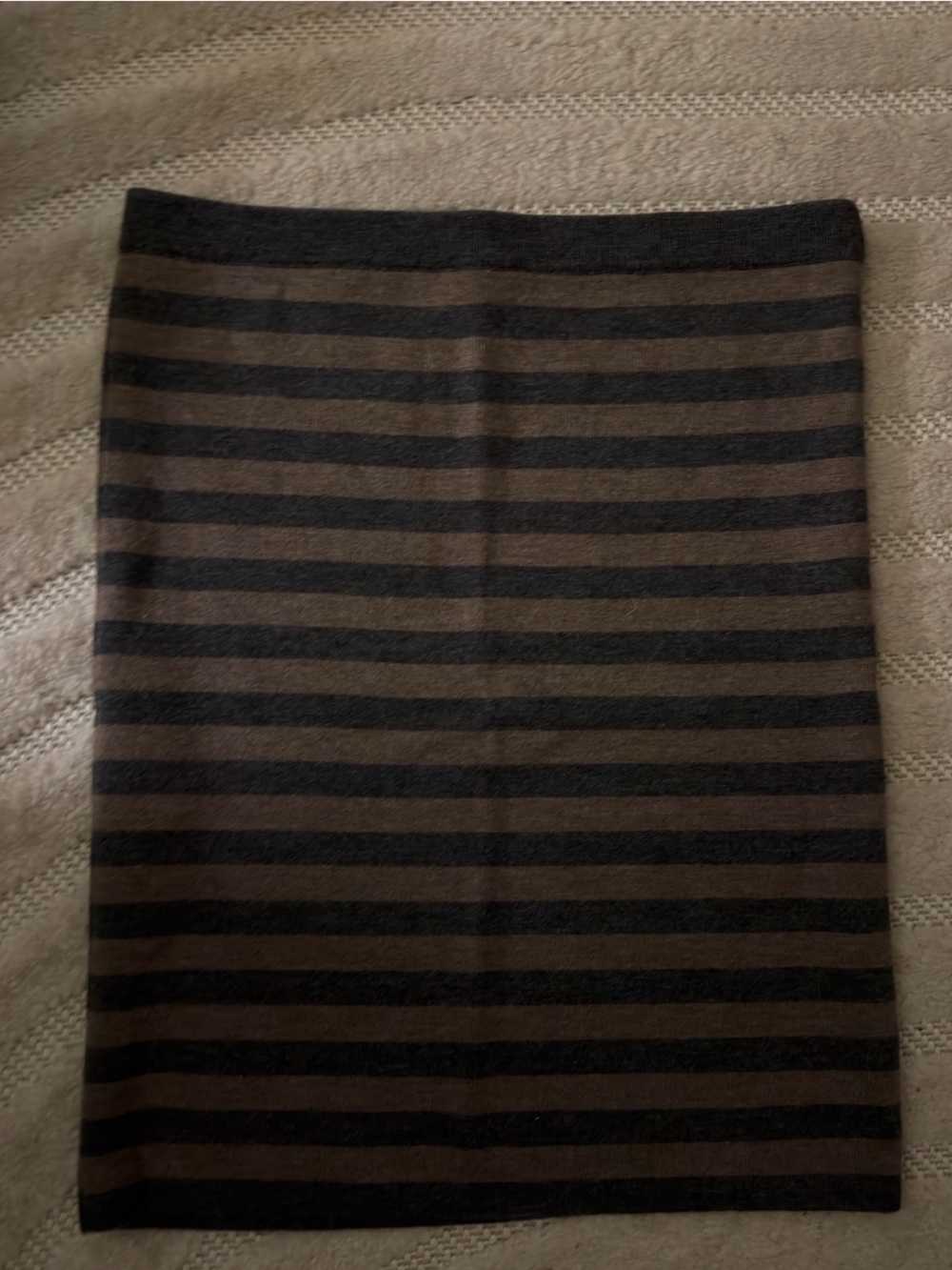 Club Monaco Grey and Brown Striped Tube Top/Pencil Skirt Wool